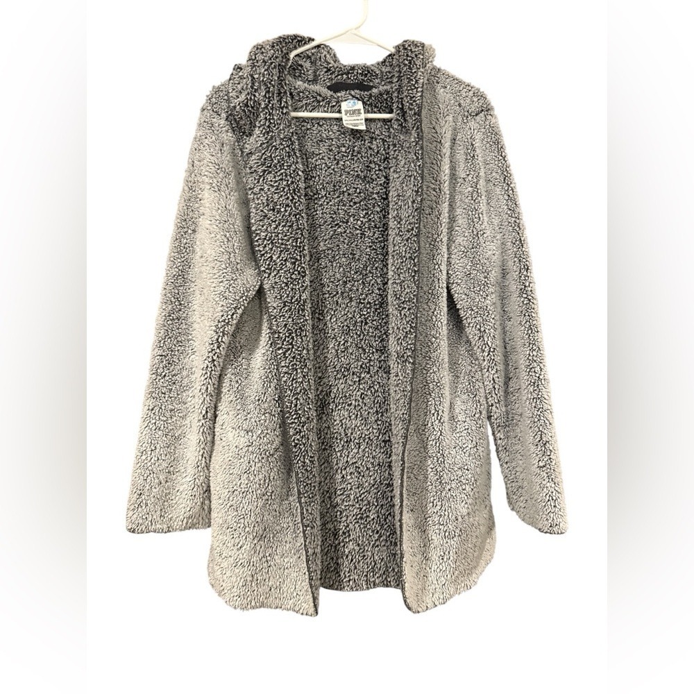 PINK‎ Victoria's Secret Gray Fuzzy Cardigan
